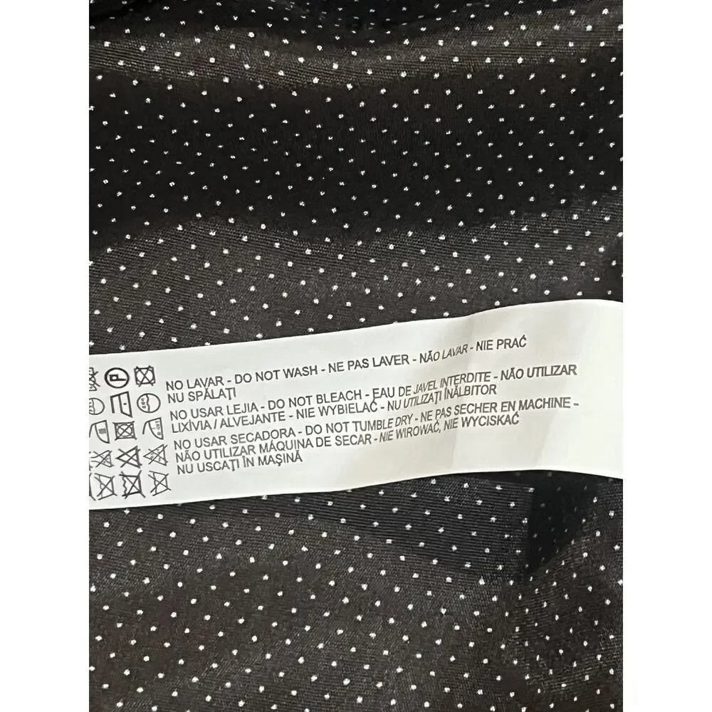 Zara Woman Blazer Womens Small Black Puff Shoulder One Button Lined Jacket